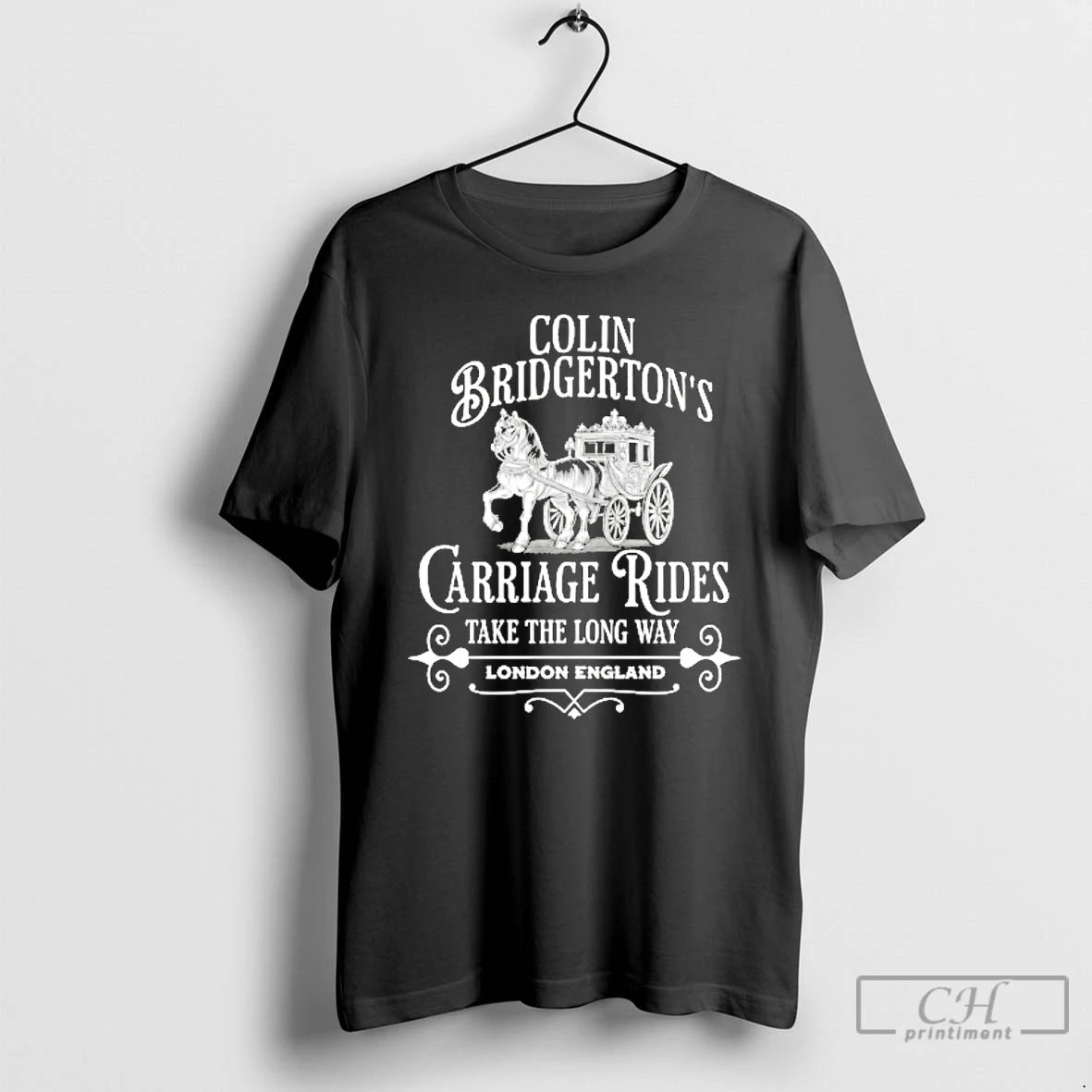 Classic Colin Bridgerton Carriage Rides London England T Shirts Hoodie Longsleeve