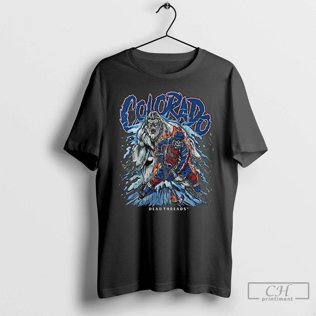 Classic Colorado Avalanche Hockey Skeleton Dead Threads 2025 Long Sleve T Shirts Hoodie Longsleeve