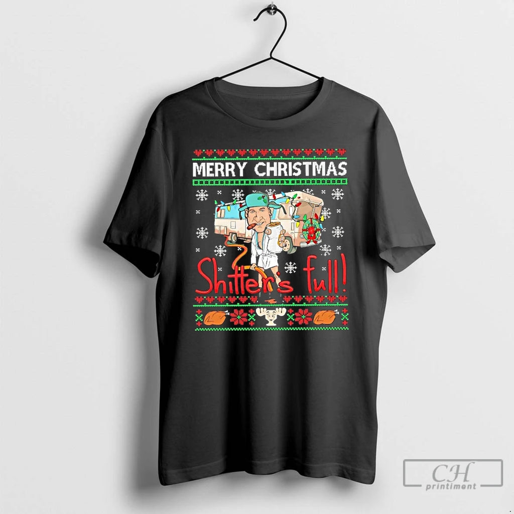 Classic Cousin Eddie Shitter Full Merry Ugly Christmas T Shirts Hoodie Longsleeve