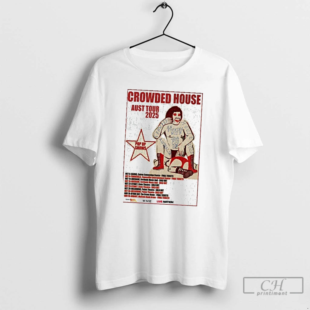 Classic Crowded House 2025 Australia Show T Shirts