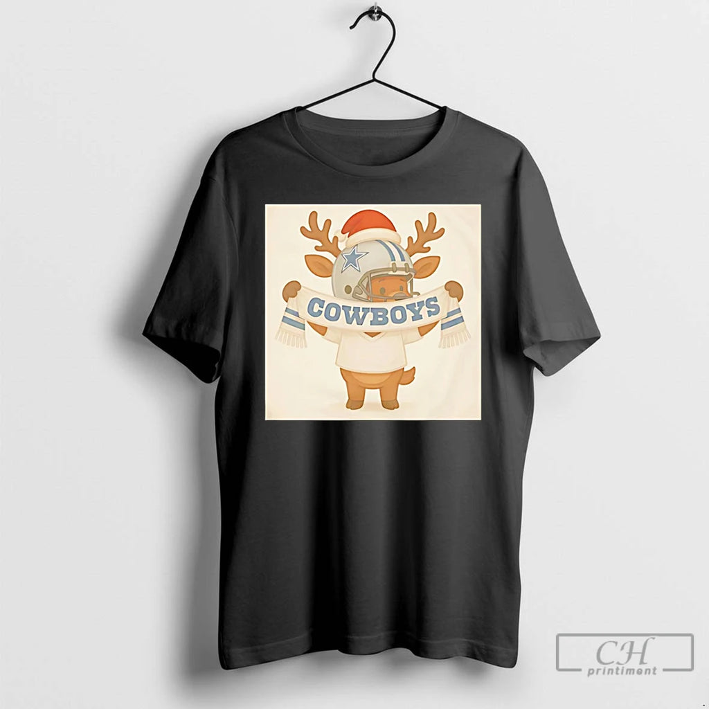Classic Dallas Cowboys Reindeer Cute Christmas 2025 T Shirts Hoodie Longsleeve