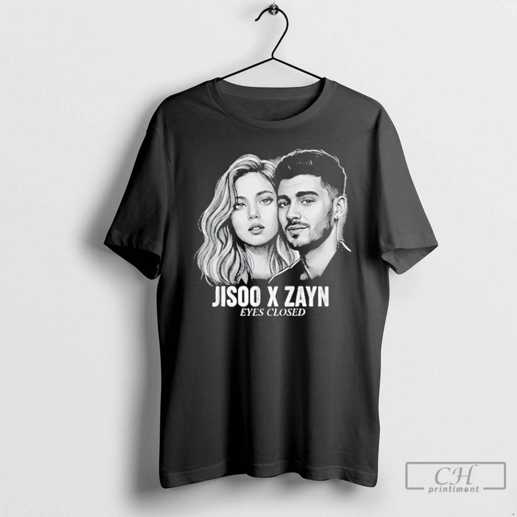 Classic Design Jisoo Zayn Eyes Closed 2025 T Shirts