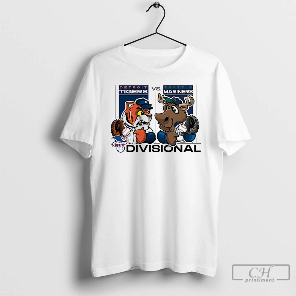 Classic Detroit Tigers Vs Seattle Mariners 2025 Mlb Divisional T Shirts Hoodie Longsleeve