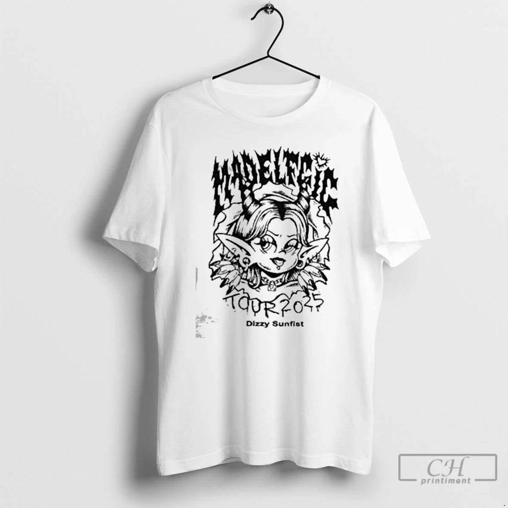 Classic Dizzy Sunfist Mad Elf Gig Tour 2025 T Shirts Hoodie Longsleeve
