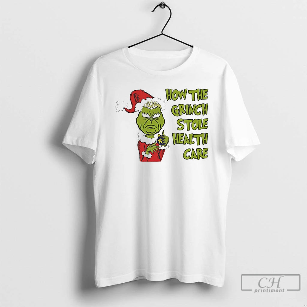 Classic Doug Ford The Grinch Stole Healthcare Christmas White T Shirts