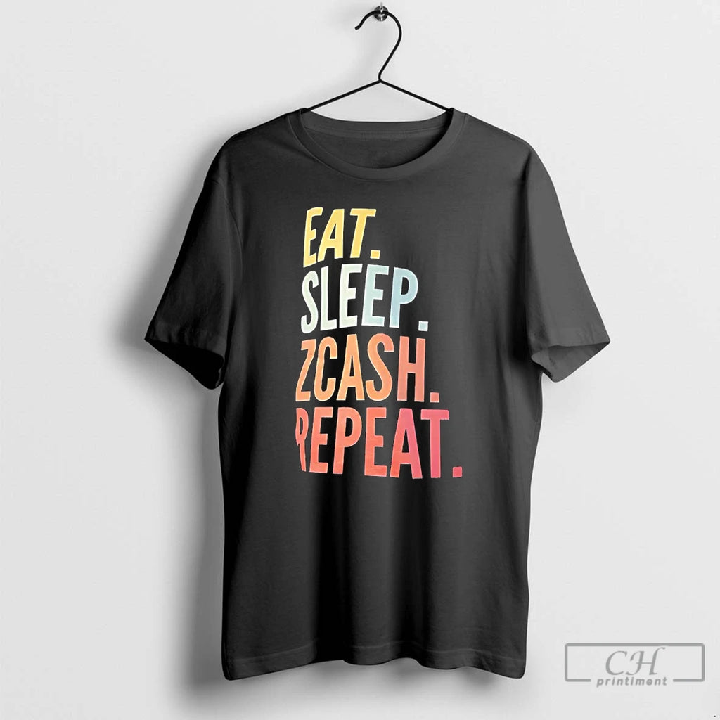 Classic Eat Sleep Zcash Repeat T Shirts