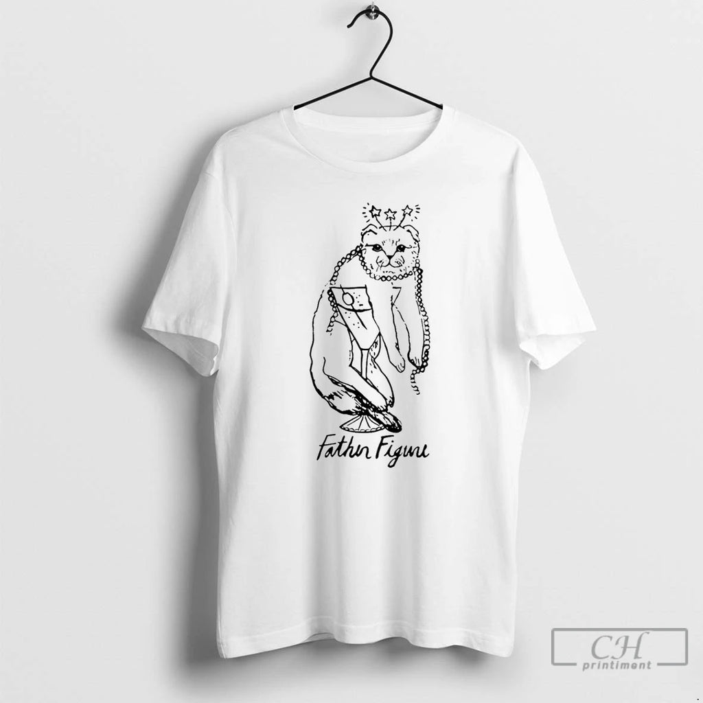 Classic Father Figure Cat Draw T Shirts Hoodie Longsleeve