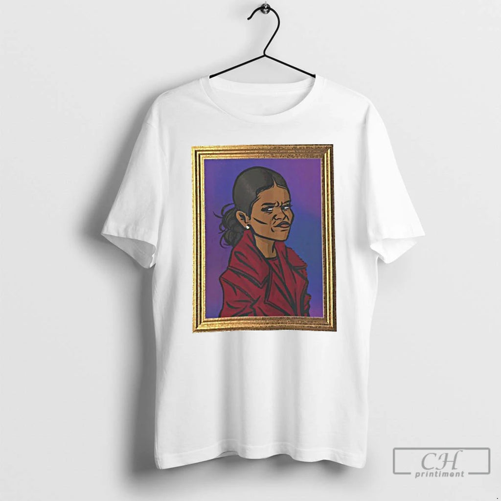 Classic First Lady Caricature Graphic Mens White Tee T Shirts