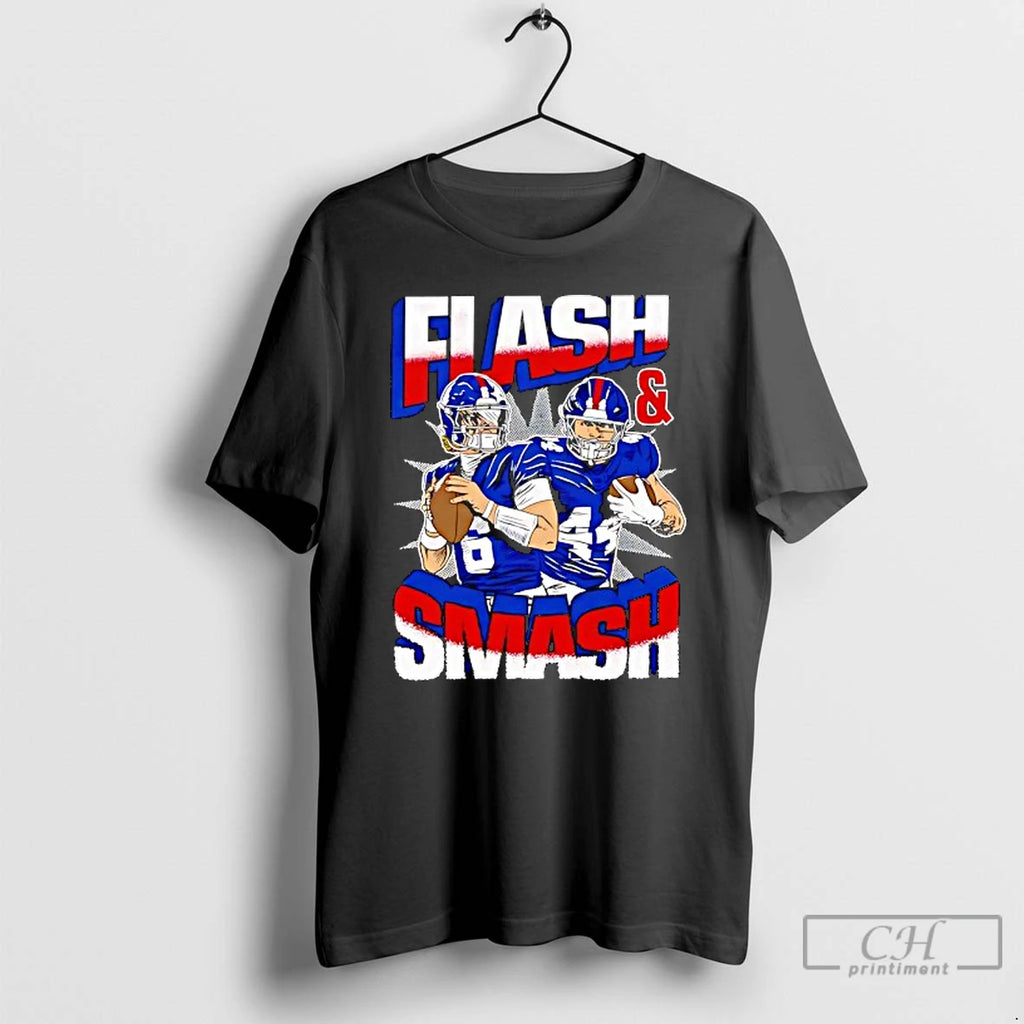 Classic Flash Dart And Skattebo New York Giants Football T Shirts