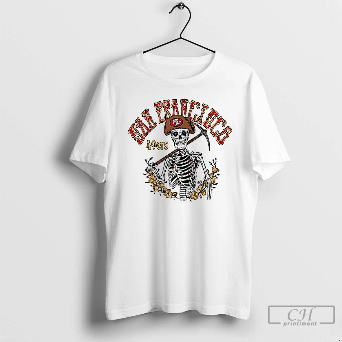 Classic Francisco 49ers Fooball Miner Skeleton T Shirts