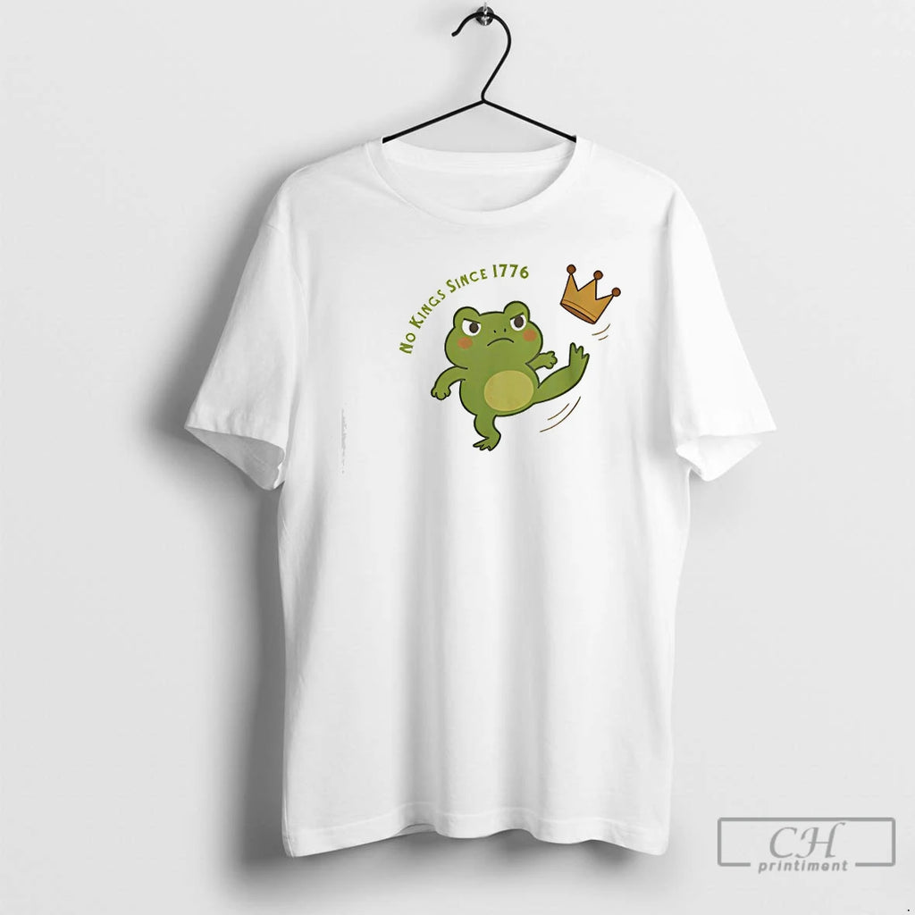 Classic Frog Protest No Kings In America Since 1776 T Shirts
