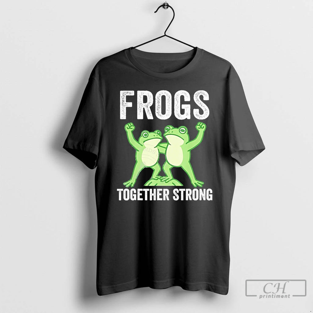 Classic Frogs Together Strong Portland Frog Protest T Shirts