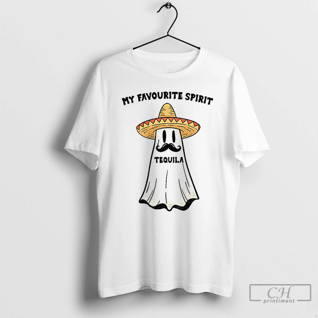Classic Ghost Mexico My Favourite Spirit My Tequila Halloween T Shirts