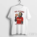 Classic Ghost Face With P Donut Red October Philadelphia Phillies Mens White Tee T Shirts