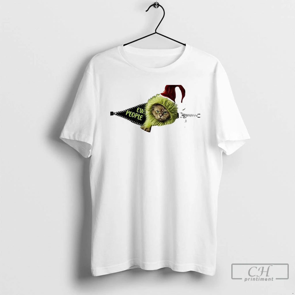 Classic Grinch Cat Ew People White T Shirts