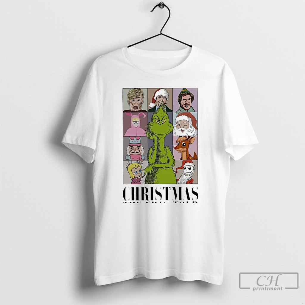 Classic Grinch Christmas The Eras Tour White T Shirts