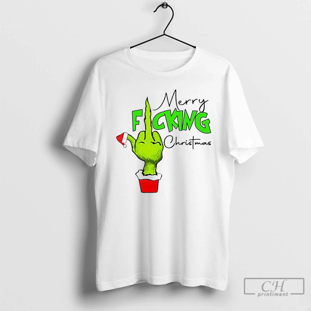 Classic Grinch Merry F Cking Christmas White T Shirts