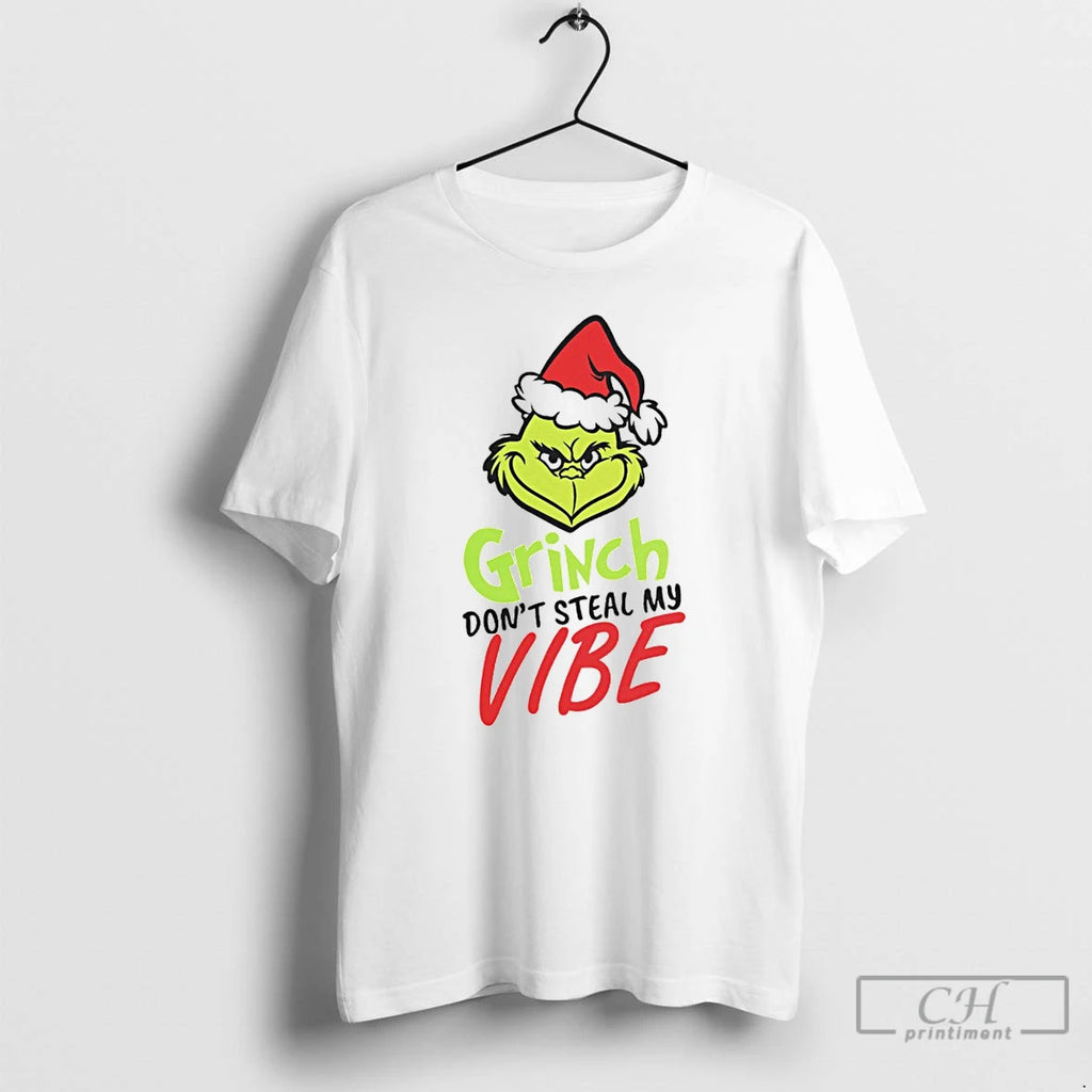 Classic Grinch Dont Steal My Vibe Christmas White T Shirts
