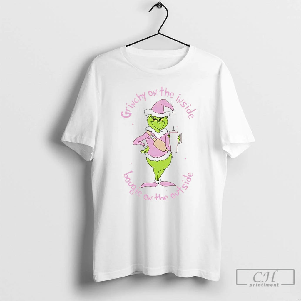 Classic Grinch On The Inside Bougie On The Outside White T Shirts