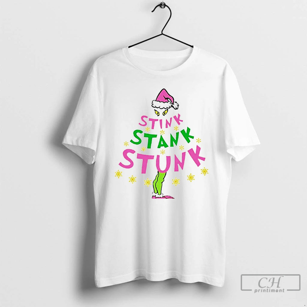 Classic Grinch Stink Stank Stunk Christmas White T Shirts
