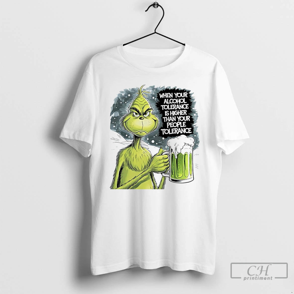 Classic Grinch When Your Alcohol Tolerance Is Higher Than Your People Tolerant White T Shirts