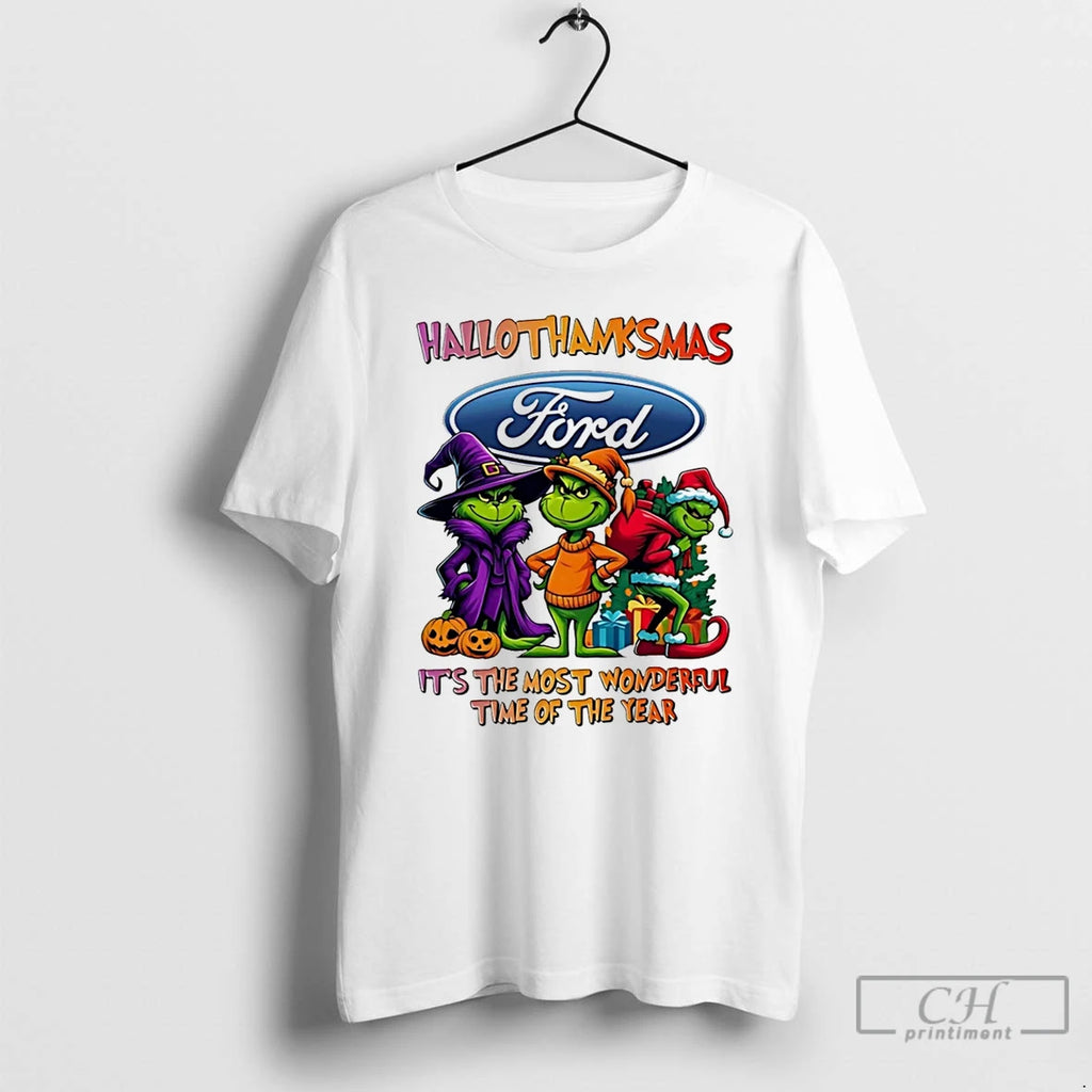 Classic Grinch X Ford Motor Logo Its The Most Wonderful Time Of The Year 2025