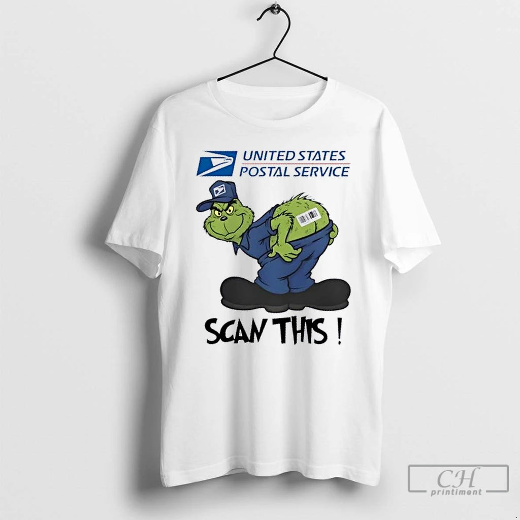 Classic Grinch X Usps Scan This T Shirts Hoodie Longsleeve