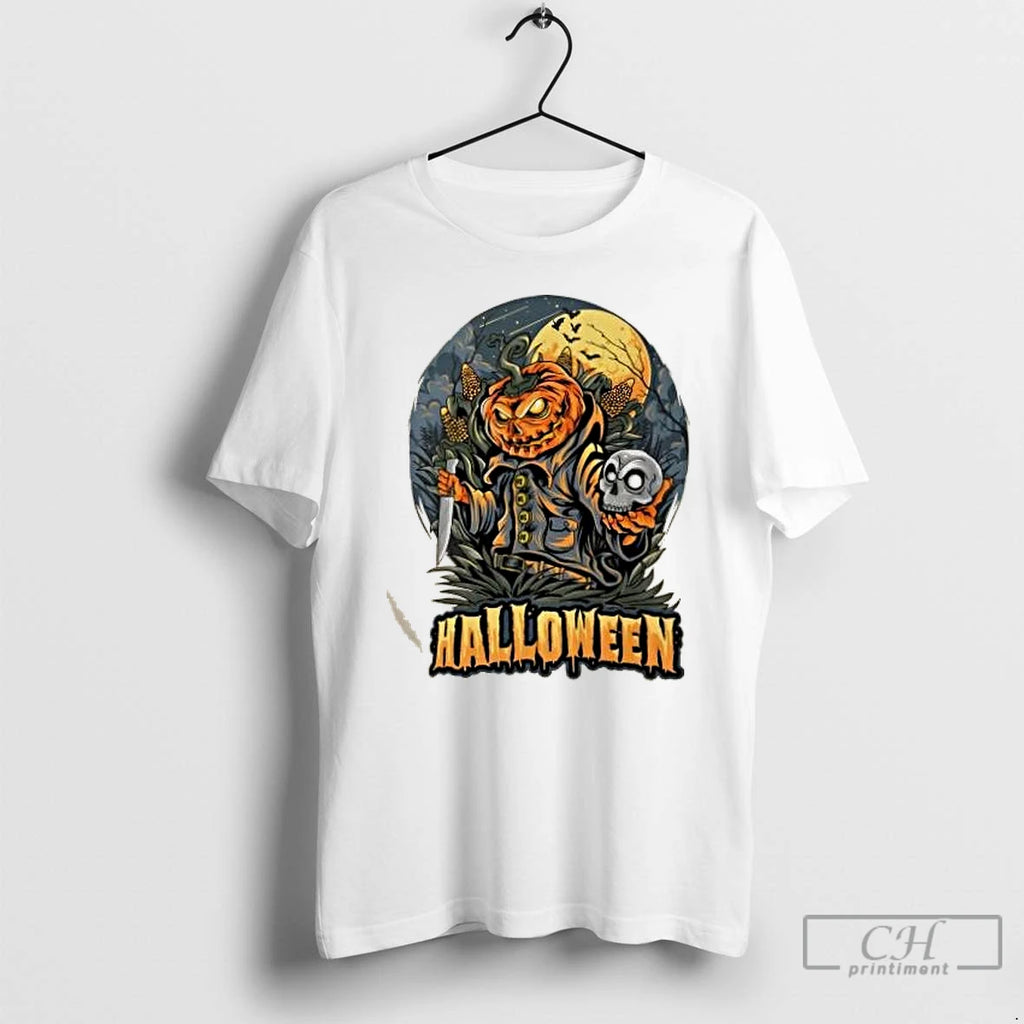 Classic Halloween Pumpkin Killer Scary Horror T Shirts Hoodie Longsleeve