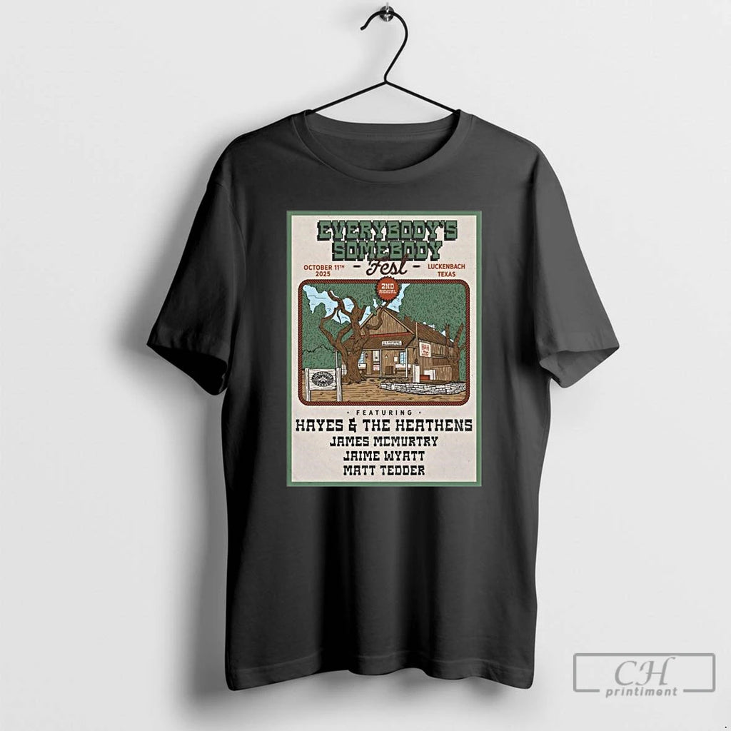 Classic Hayes Carll October 11 2025 Everybodys Somebody Fest Luckenbach Tx Long Sleve T Shirts