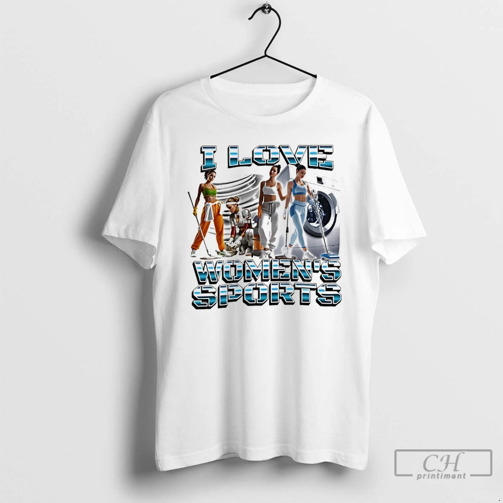 Classic I Love Womens Sports 90s Bootleg T Shirts