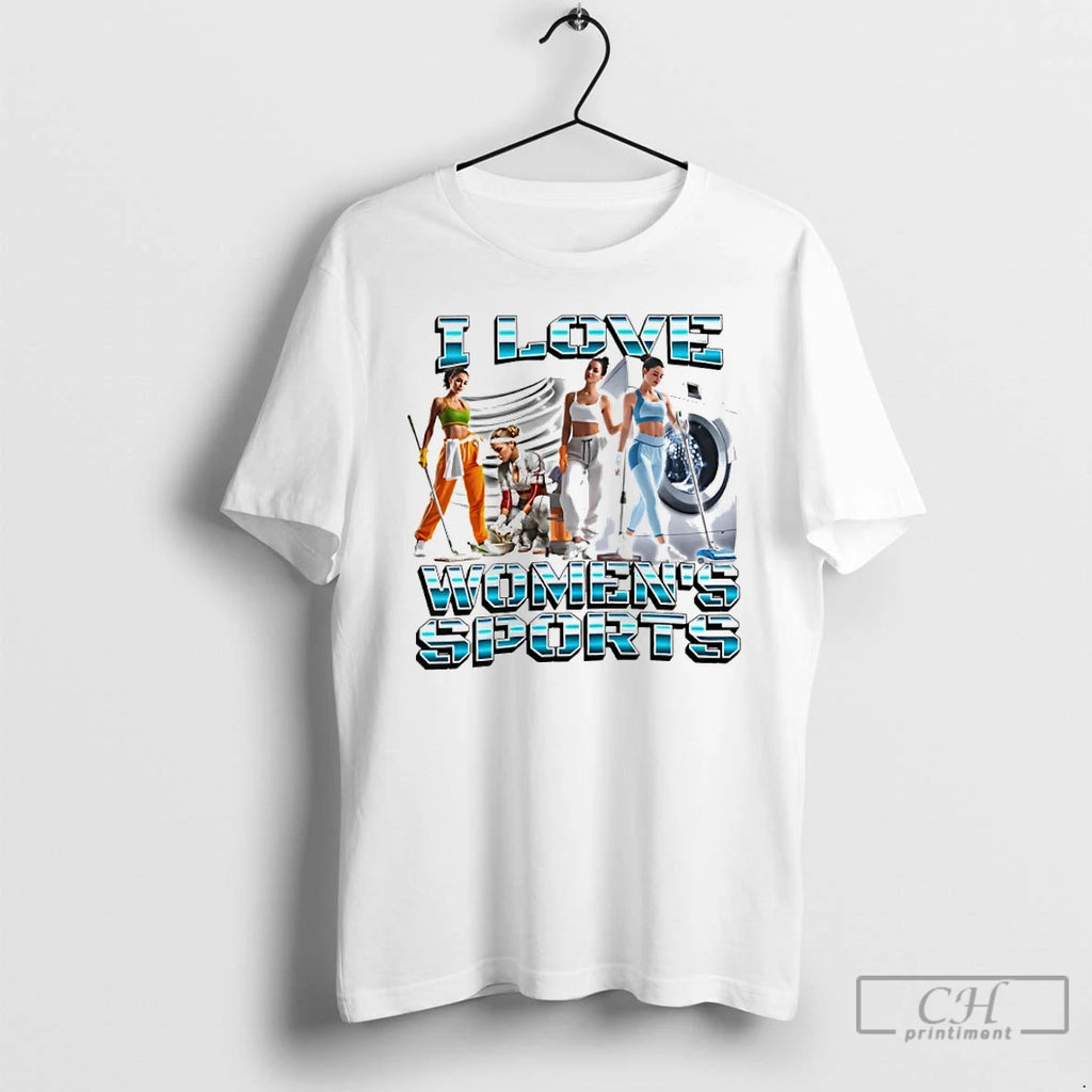 Classic I Love Womens Sports Housework T Shirts