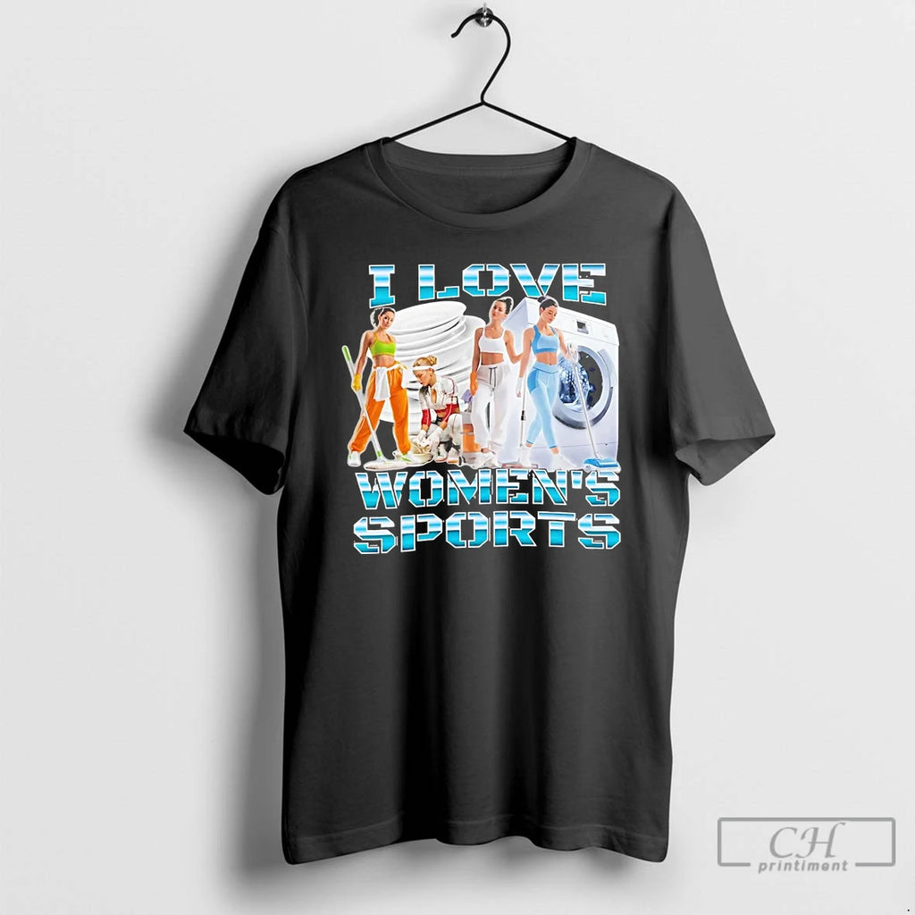 Classic I Love Womens Sportsousehold Chores T Shirts