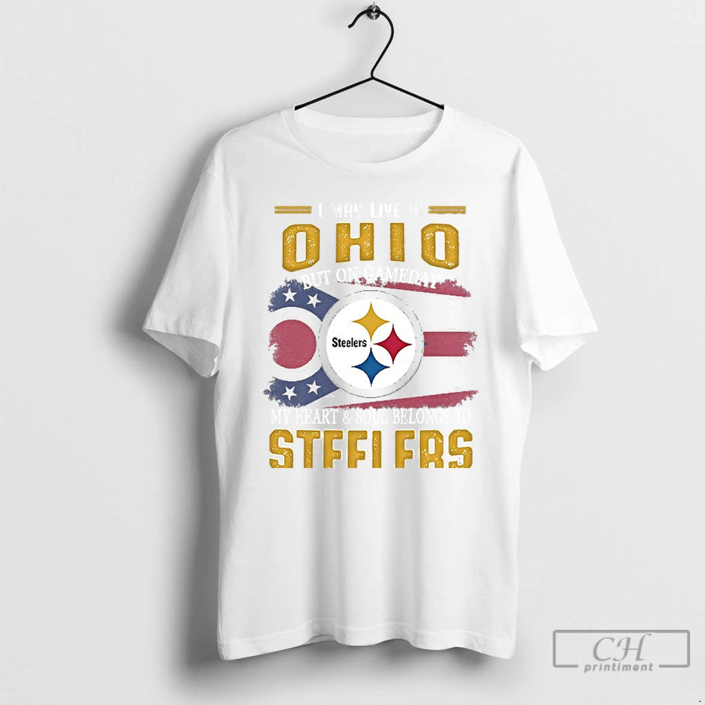 Classic I May Live In Ohio But On Gameday My Heart And Soul Belongs To