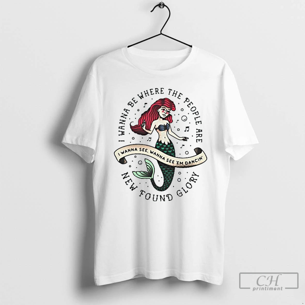 Classic I Wanna Be Where The People Are New Found Glory Mens White Tee