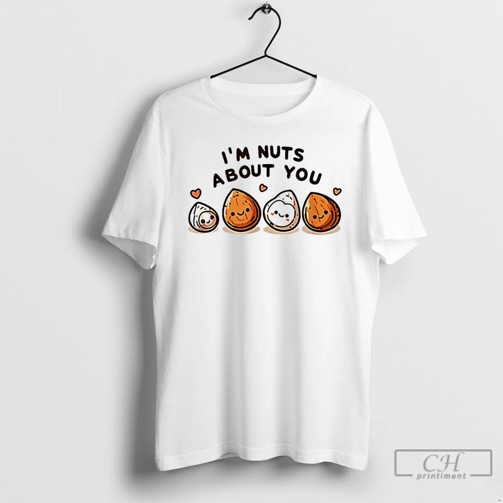 Classic Im Nuts About You Cute Cartoon Nut Valentines Day T Shirts Hoodie Longsleeve