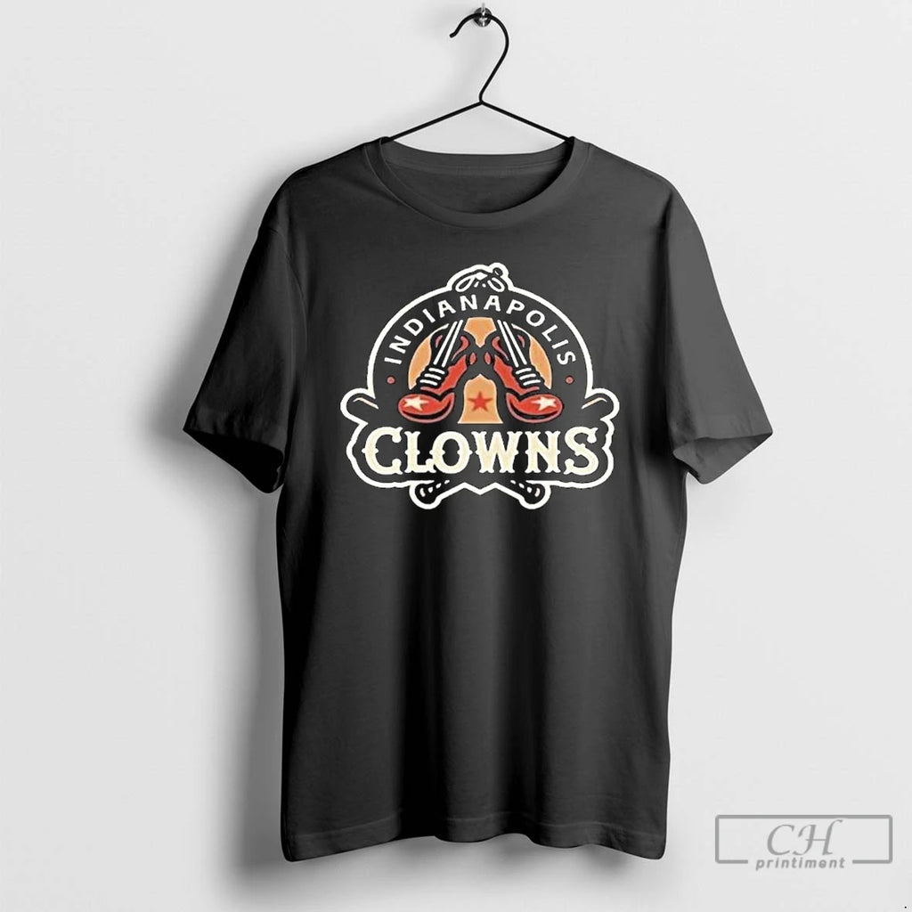 Classic Indianapolis Clowns Primary Logo Long Sleve T Shirts