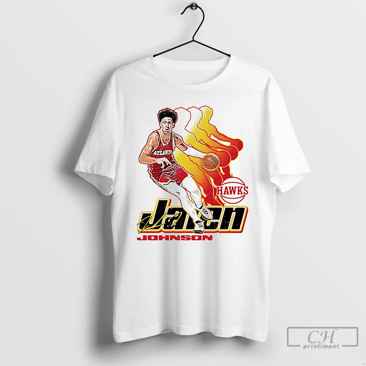 Classic Jalen Johnson Atlanta Hawks Retro Signature