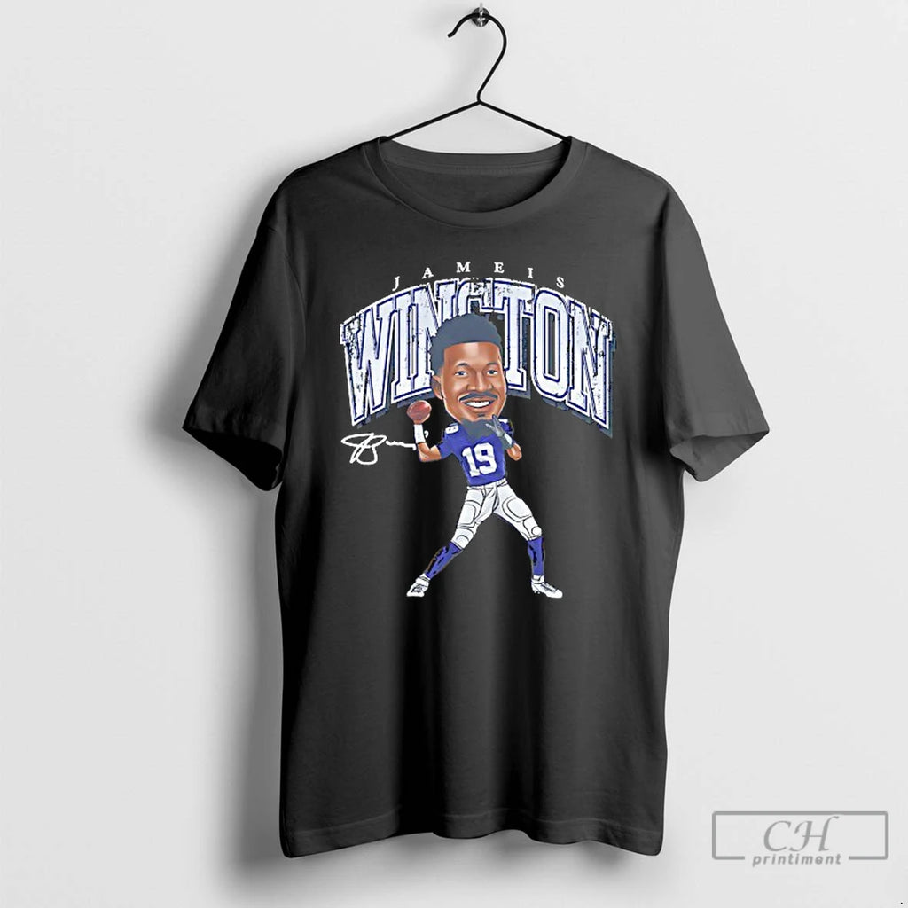 Classic Jameis Winston New York Giants Football Signature T Shirts