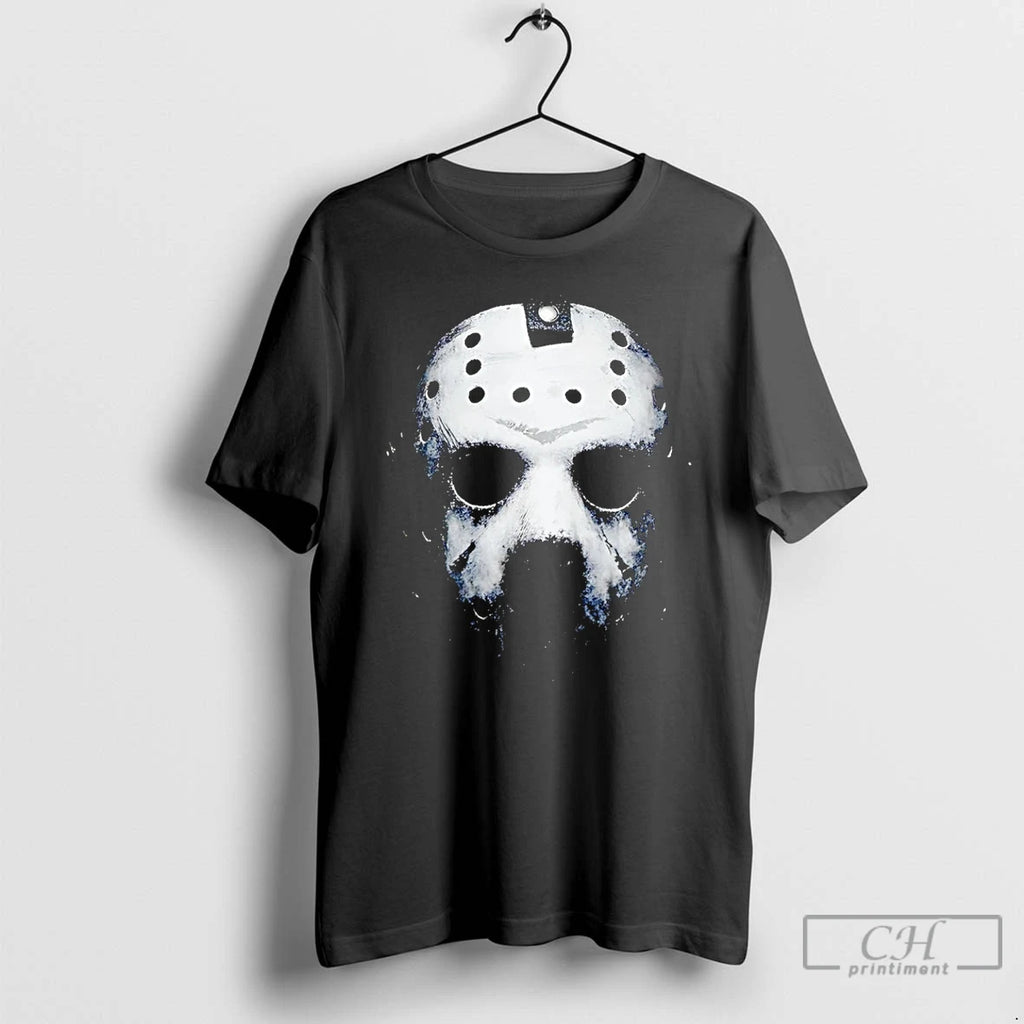 Classic Jason Horror Character Big Face Halloween T Shirts Hoodie Longsleeve