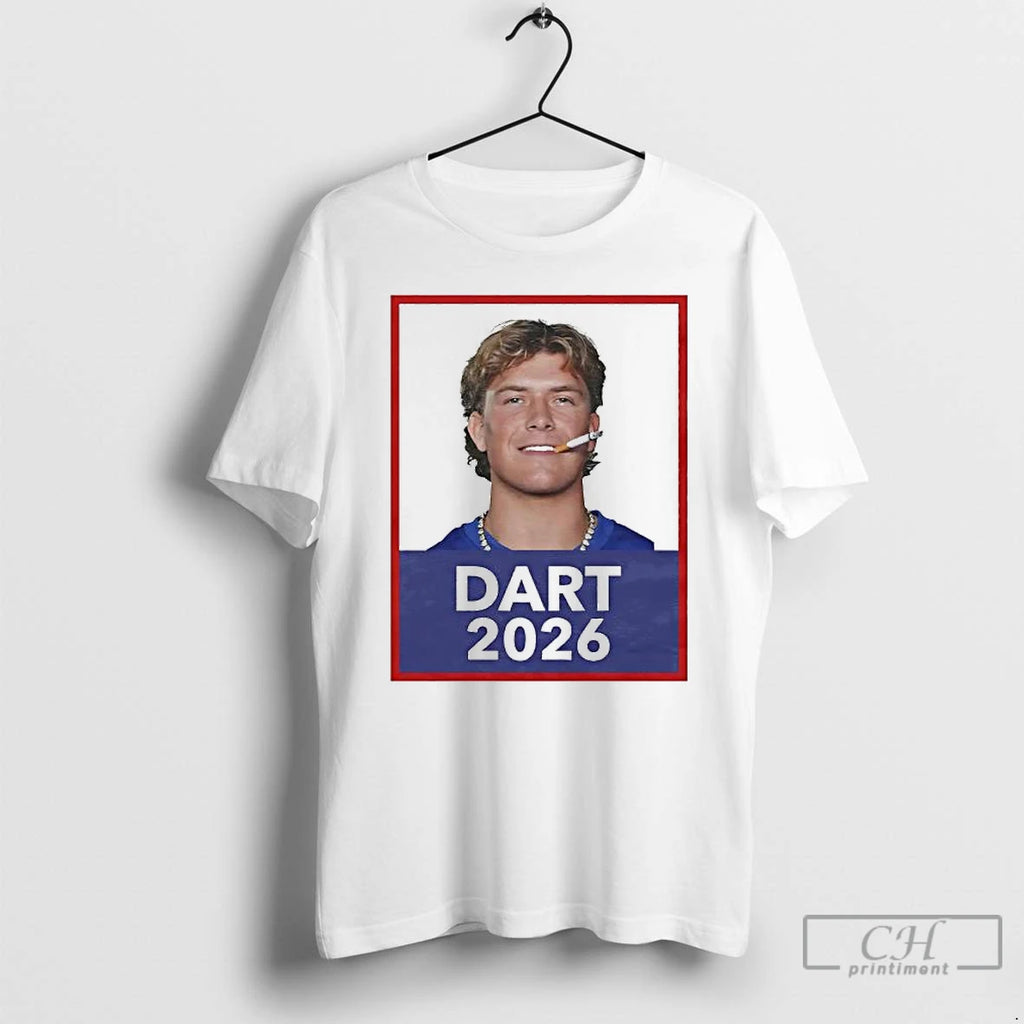 Classic Jaxson Dart 2026 New York Giants Cigarette Graphic T Shirts Hoodie Longsleeve