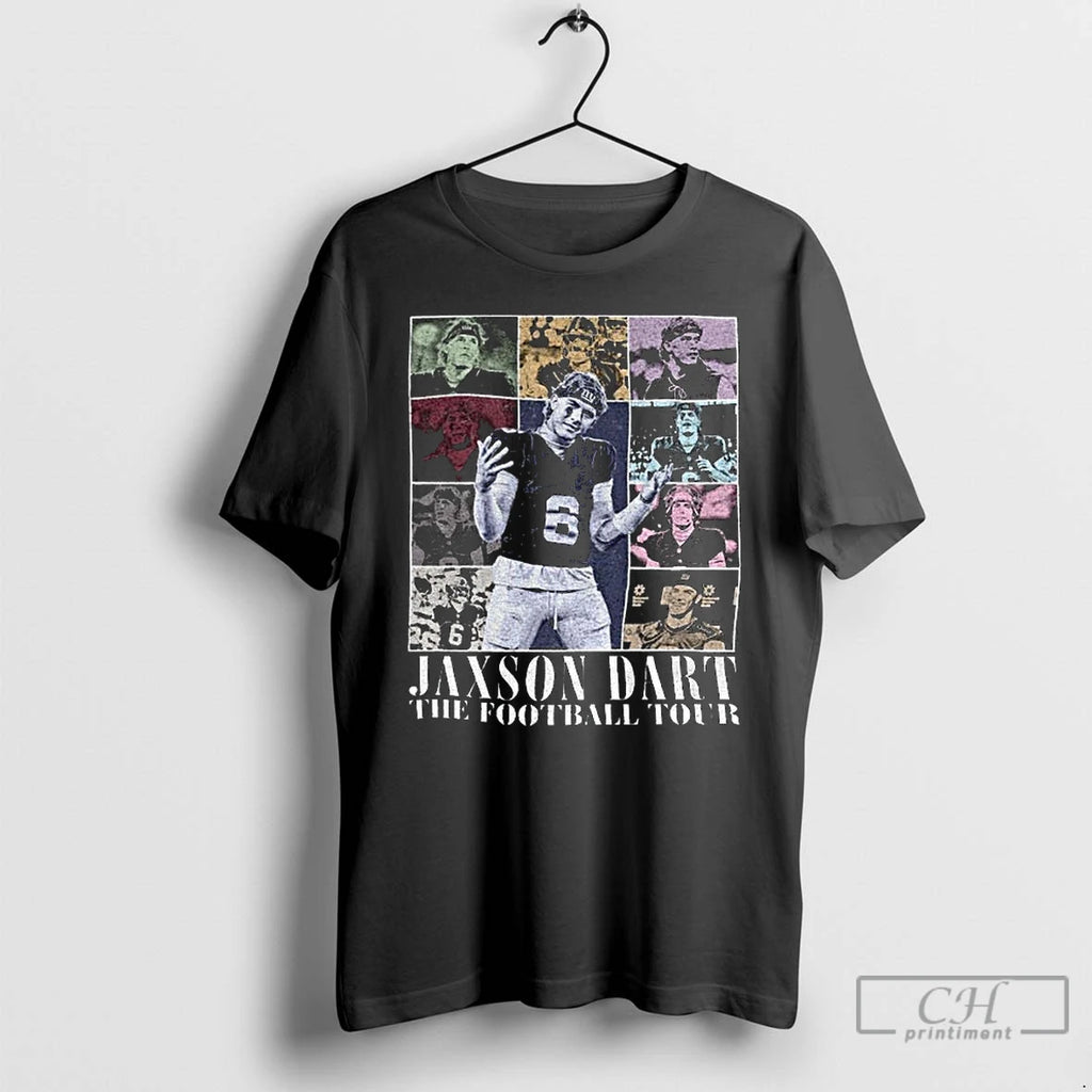 Classic Jaxson Dart Vintage New York Giants Football Eras Tour T Shirts