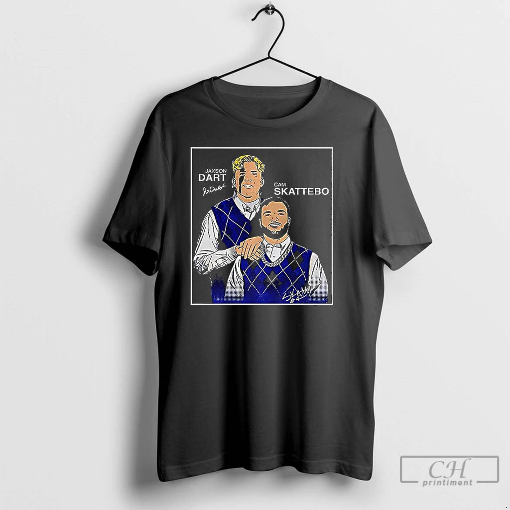 Classic Jaxson Dart And Cam Skattebo Step Brother New York Giants T Shirts