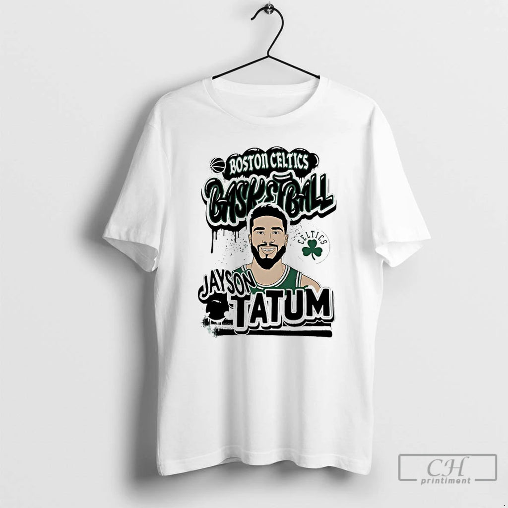 Classic Jayson Tatum Boston Celtics Basketball Player Graffiti Graphic T Shirts Hoodie Longsleeve