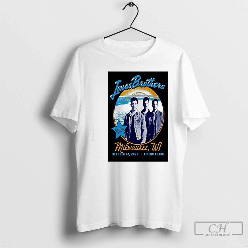 Classic Jonas Brothers Oct 12 2025 Fiserv Forum Milwaukee Wi T Shirts