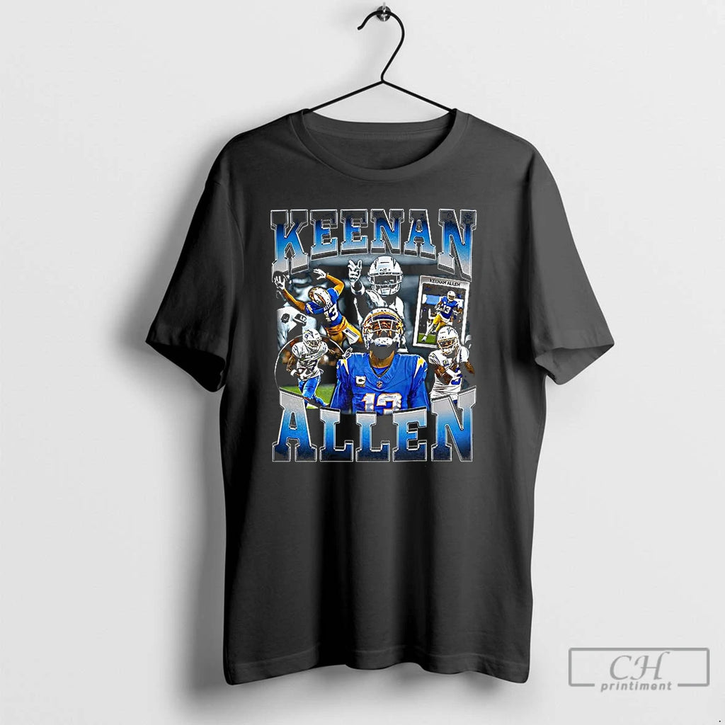 Classic Keenan Allen Los Angeles Chargers Football Player Collage Vintage T Shirts