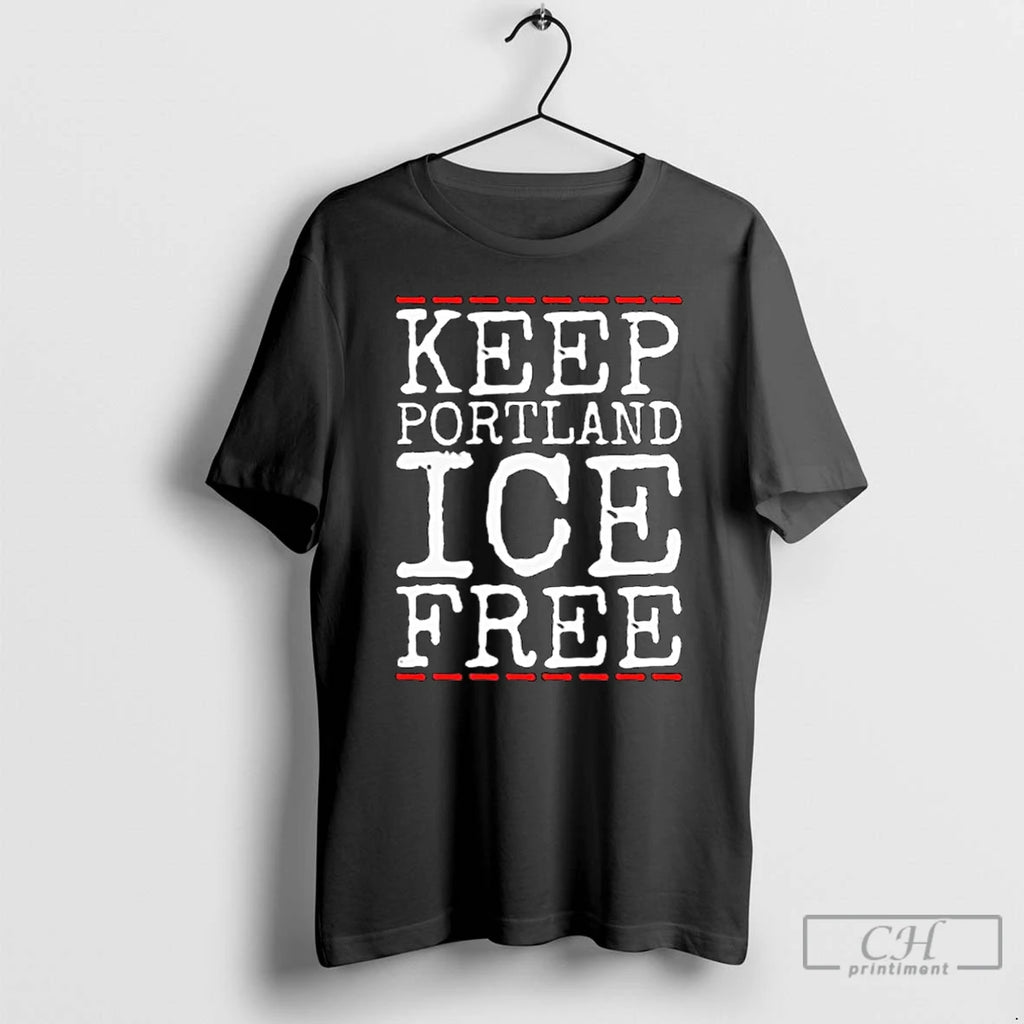 Classic Keep Portland Ice Free Abolish Ice Anti Fascist Long Sleve T Shirts