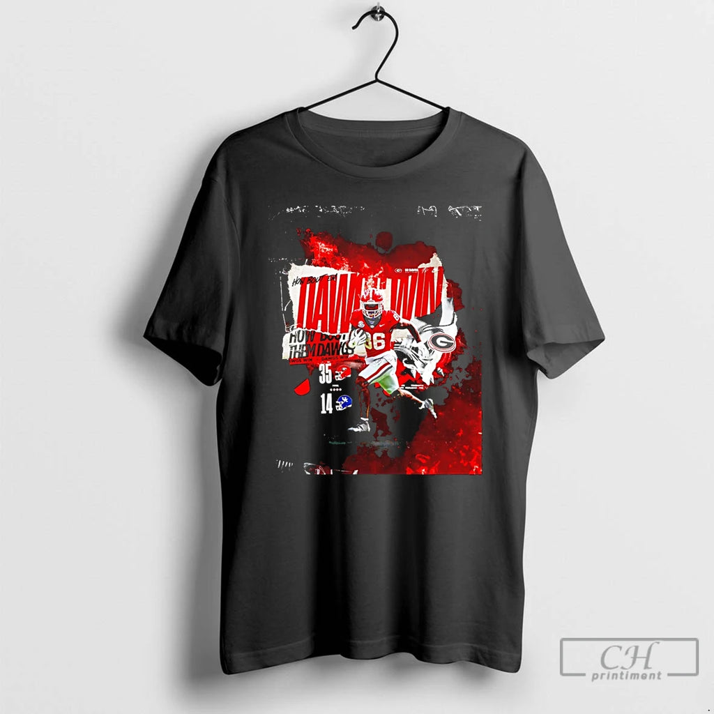 Classic Kendall Milton Georgia Bulldogs How Bout Them Dawgs Win Graphic T Shirts Hoodie Longsleeve