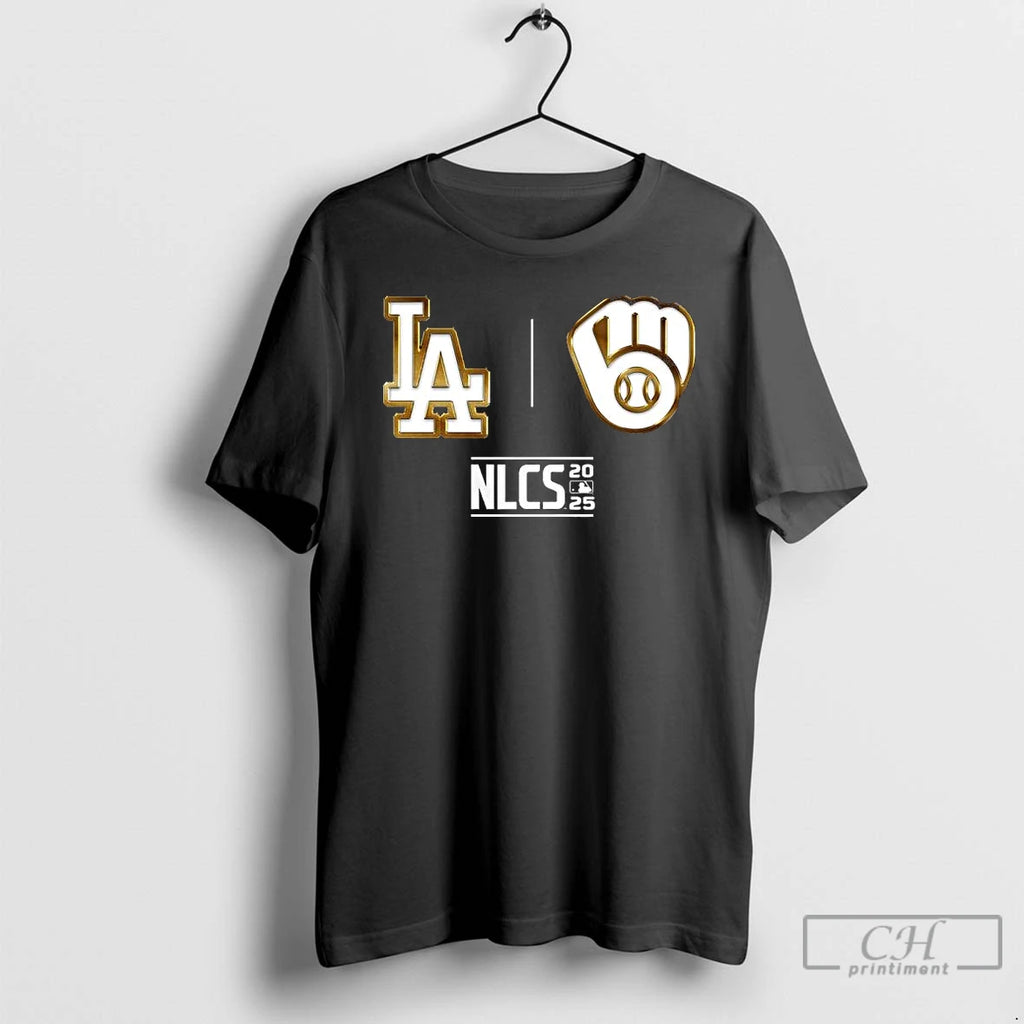Classic La Dodgers Vs Brewers 2025 Nlcs Game Logo T Shirts