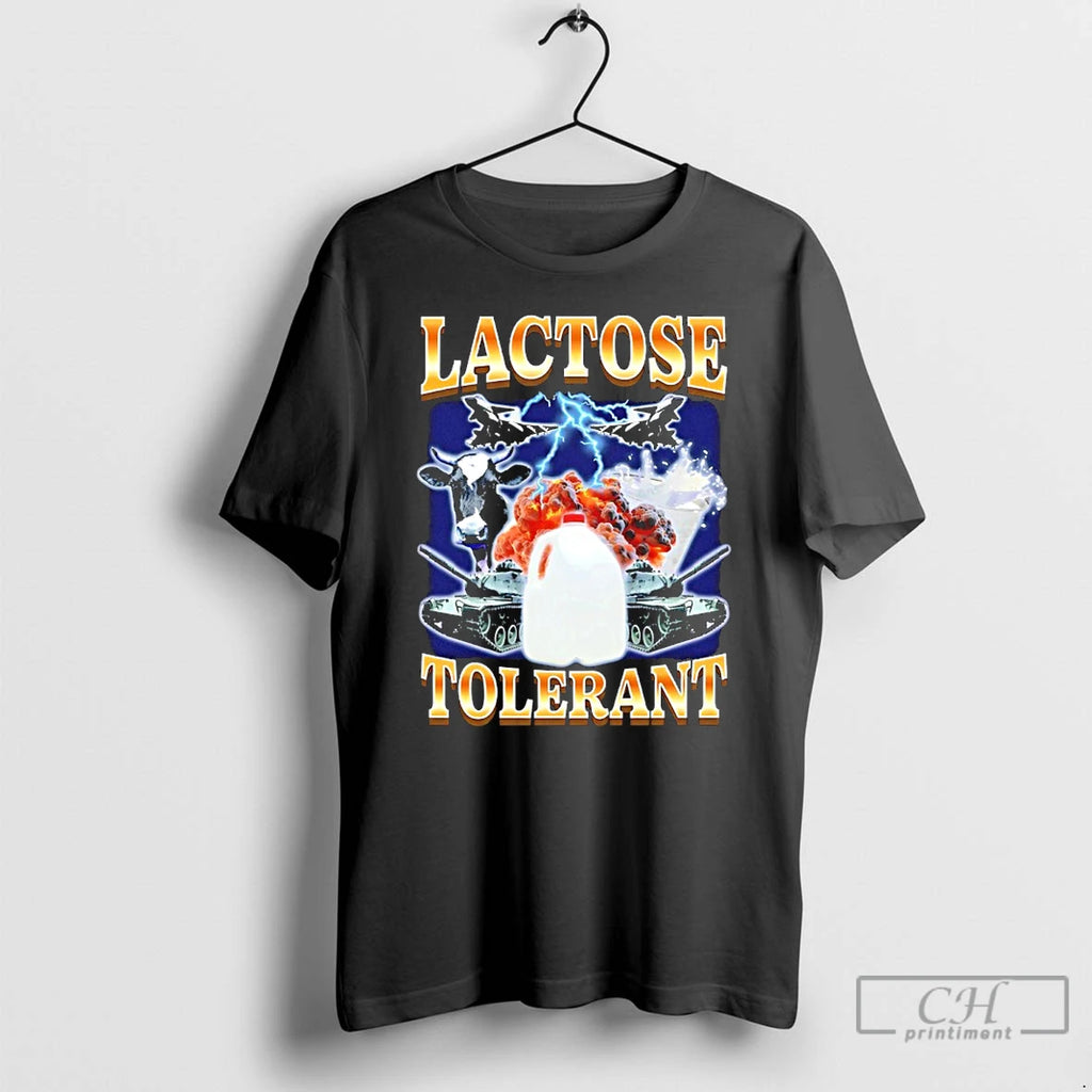 Classic Lactose Tolerant Lightning 90s Vintage T Shirts Hoodie Longsleeve
