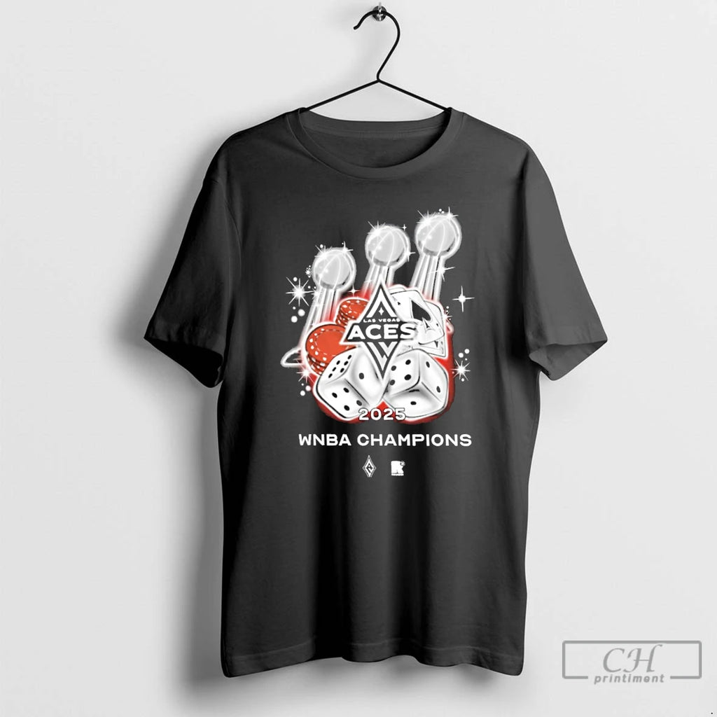 Classic Las Vegas Aces 2025 Three Time Wnba Champions T Shirts